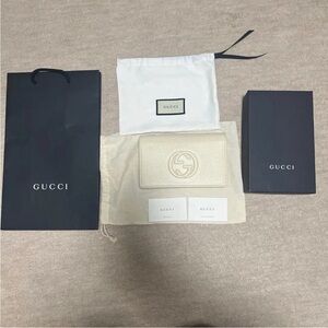 Gucci Cream Leather Shoulder Bag